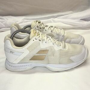 Babolat Tennis Shoes Mens Size 8 White SFX 3 All-Court Wimbledon Performance